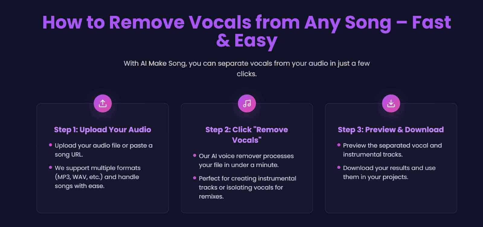 Eliminación de voz con IA