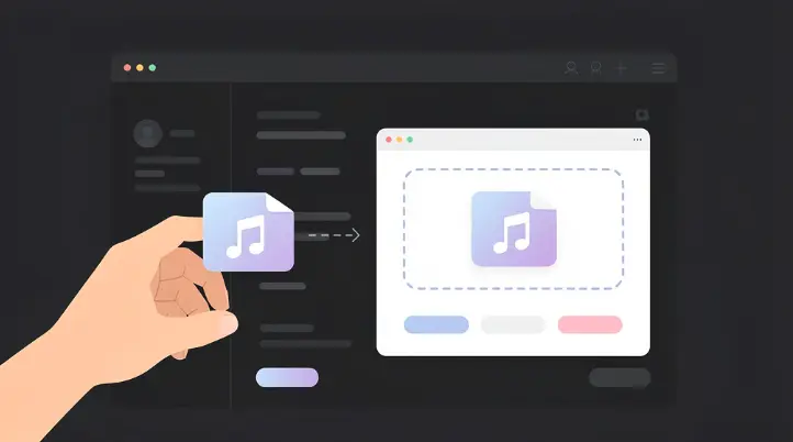 AI 正在分析音频频谱图，以识别人声音频率并将其与伴奏频率分离