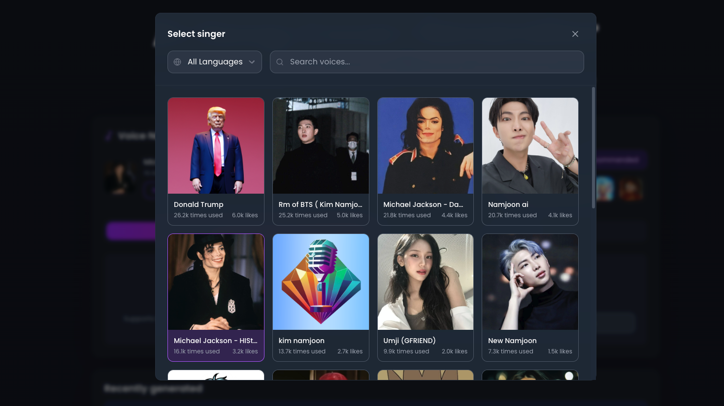 Guía en 3 pasos para usar el generador de canciones AI de Justin Bieber en AI Magic Mus.