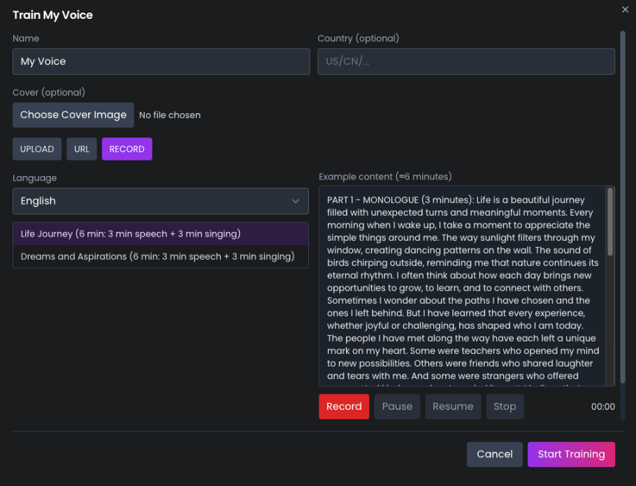 Gráfico que ilustra el proceso para crear un cover con IA en AIMagicmus